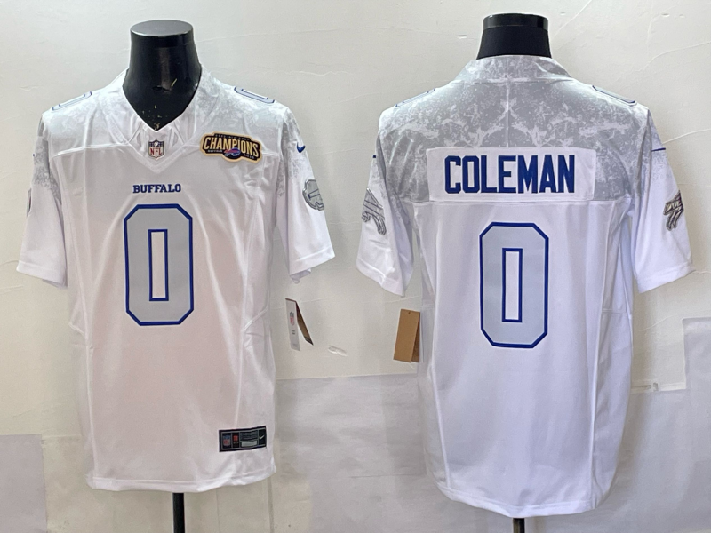 Men Buffalo Bills #0 Coleman Nike White 2025 Rivalries Collection Limited NFL Jersey 001